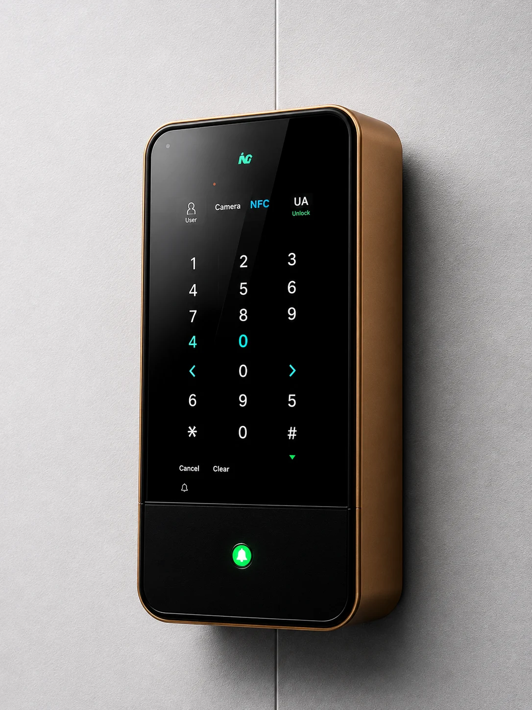 Biometric access control system on a door